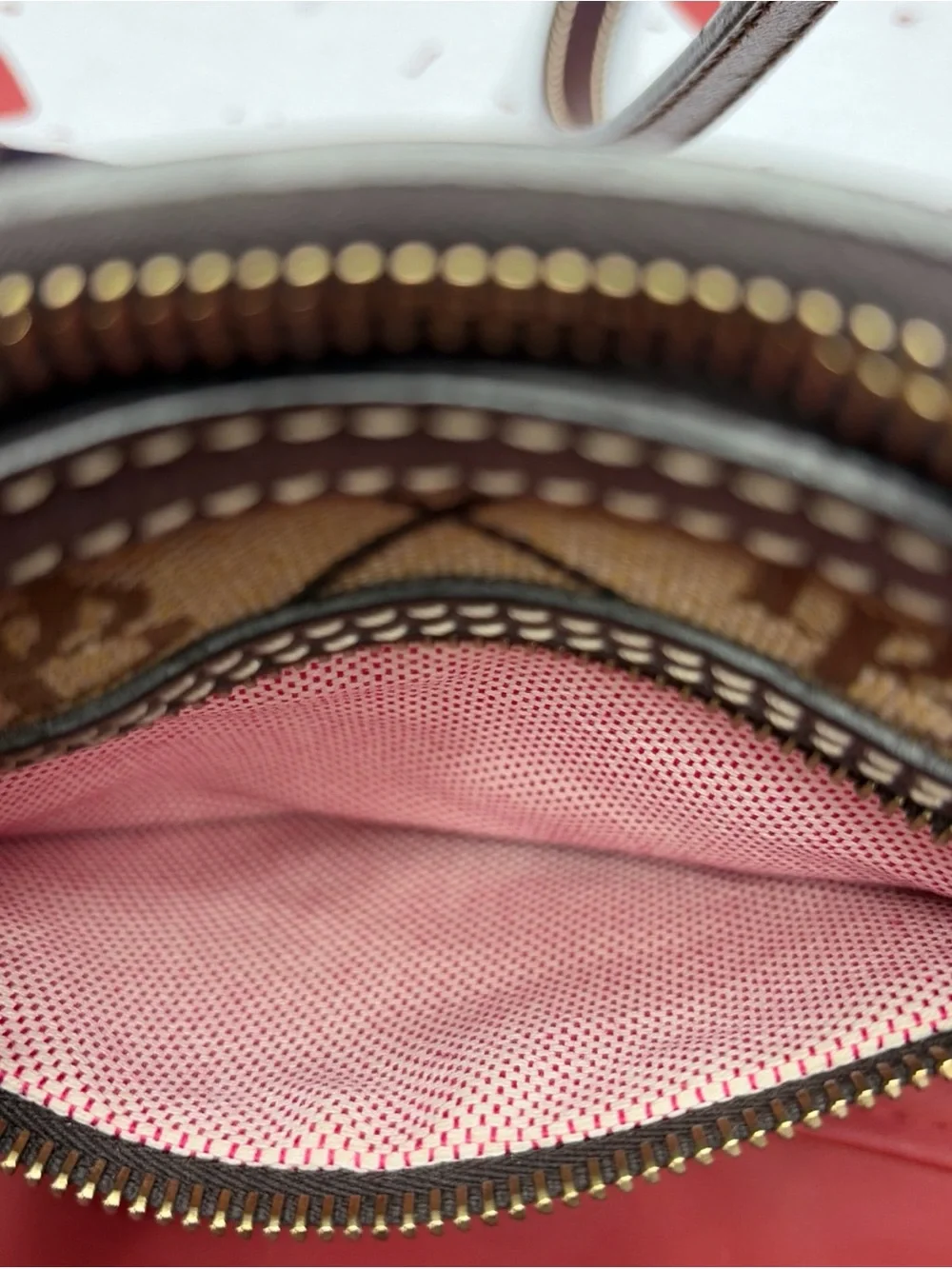 Y2K Dooney & Bourke Brown Monogram Canvas Messenger Bag